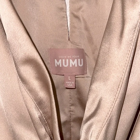 Show Me Your Mumu - Say I Do romper - large - champagne Luxe satin pajamas NWOT - Picture 4 of 16